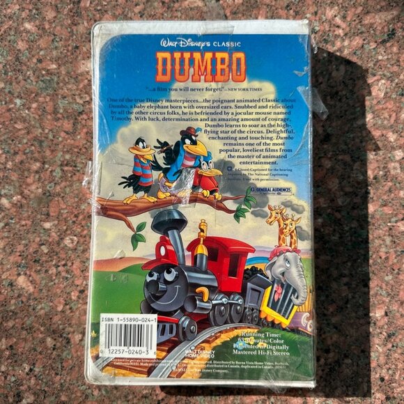 Dumbo (VHS Tape, 1999, Walt Disney Home Entertainment) RARE Tape Great Condition - Picture 2 of 11